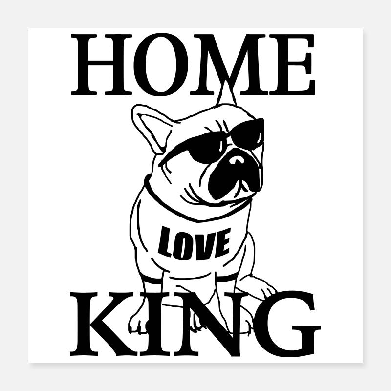 Maman de chien | Cute Dog Lover Statement Design Poster 40 x 40 cm