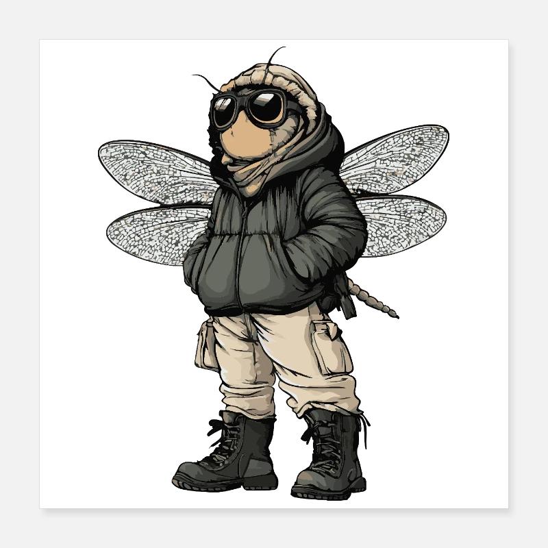 Libelle Cool Winter Poster 40x40 cm