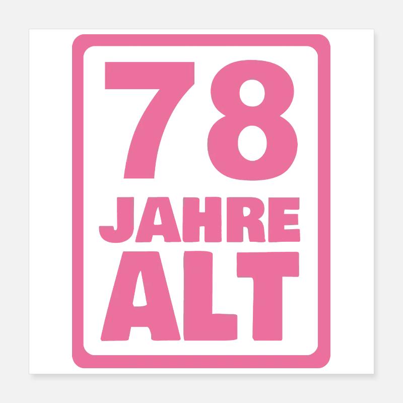 Year 78 Poster 16" x 16" (40x40 cm)