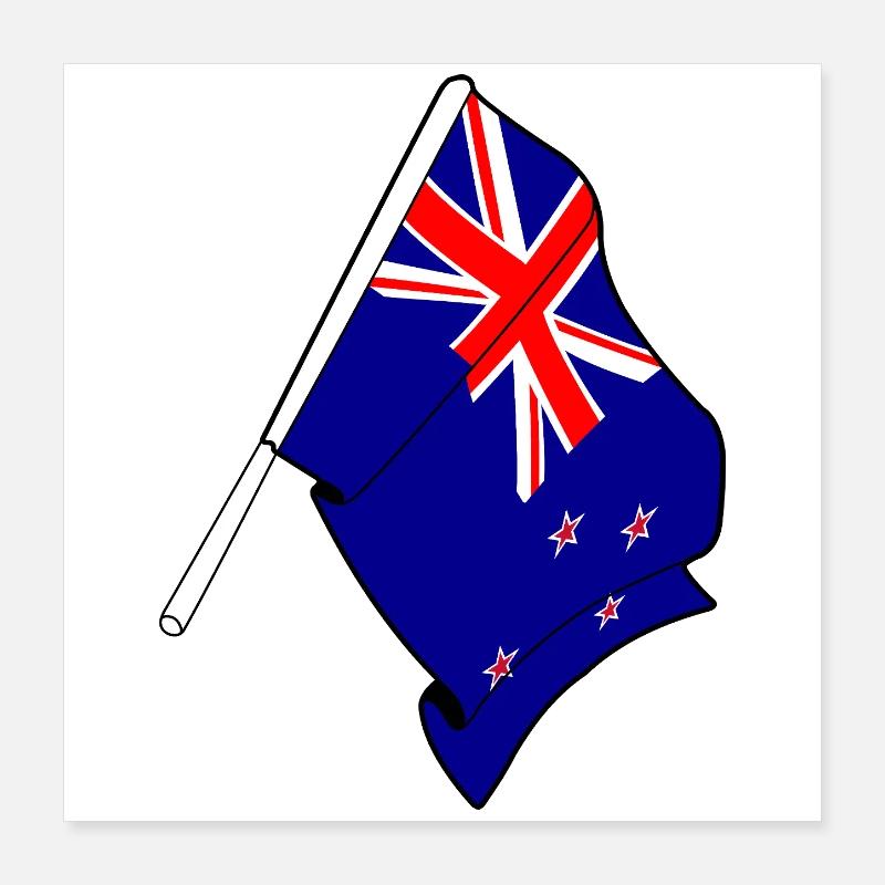 Drapeau néo-zélandais Poster 40 x 40 cm