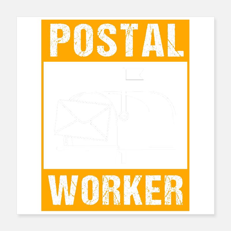 Post Postmark Postman Poster 16" x 16" (40x40 cm)