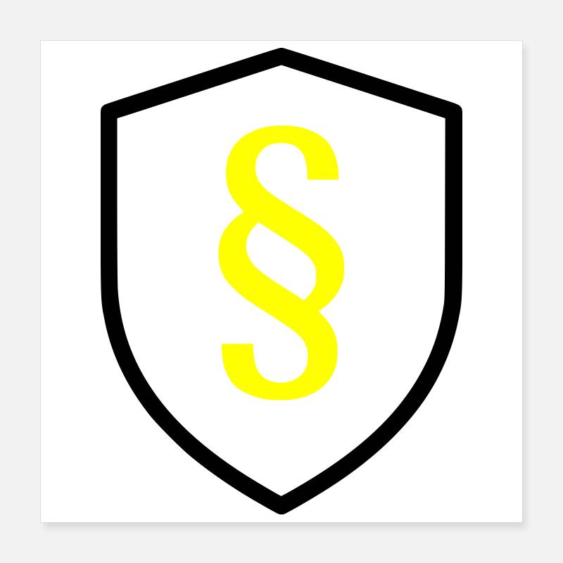 Paragraph Shield Law Poster 16" x 16" (40x40 cm)