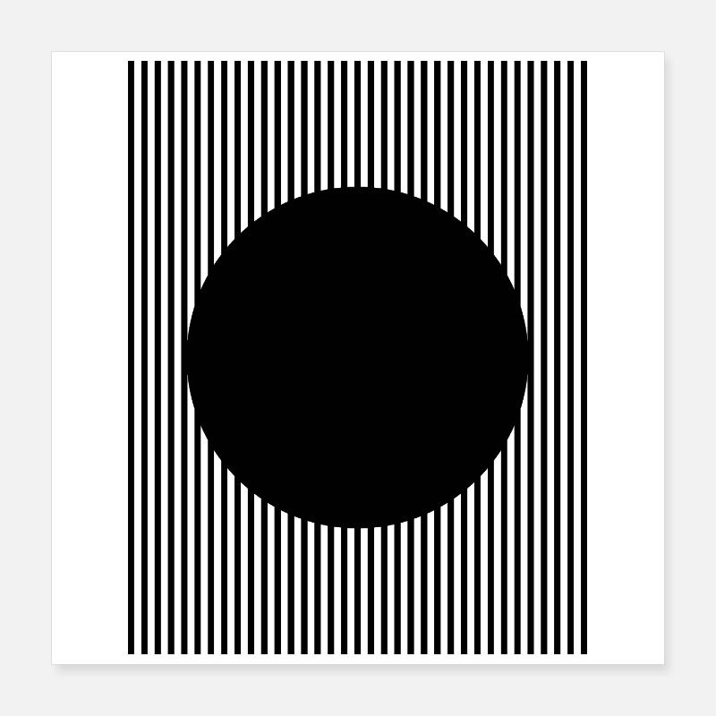 Black circle shape design Poster 16" x 16" (40x40 cm)