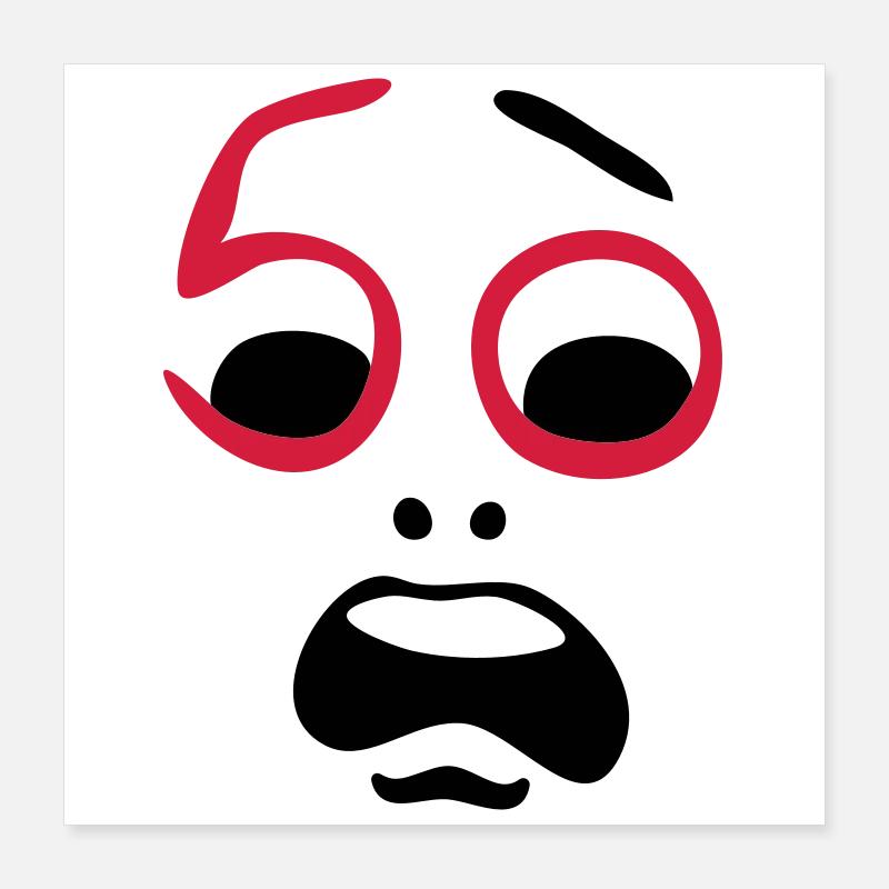 Aide, 50 ans! Poster 40 x 40 cm