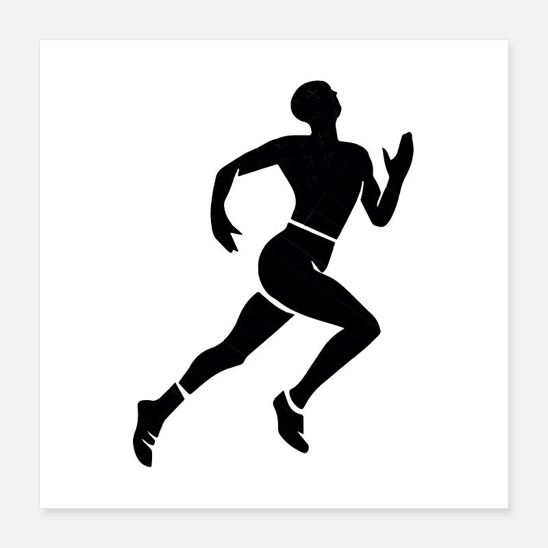 athlétisme Poster 40 x 40 cm