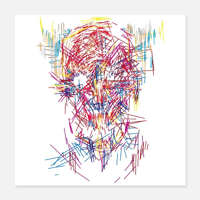 Halloween devil / Abstract Poster 16" x 16" (40x40 cm)