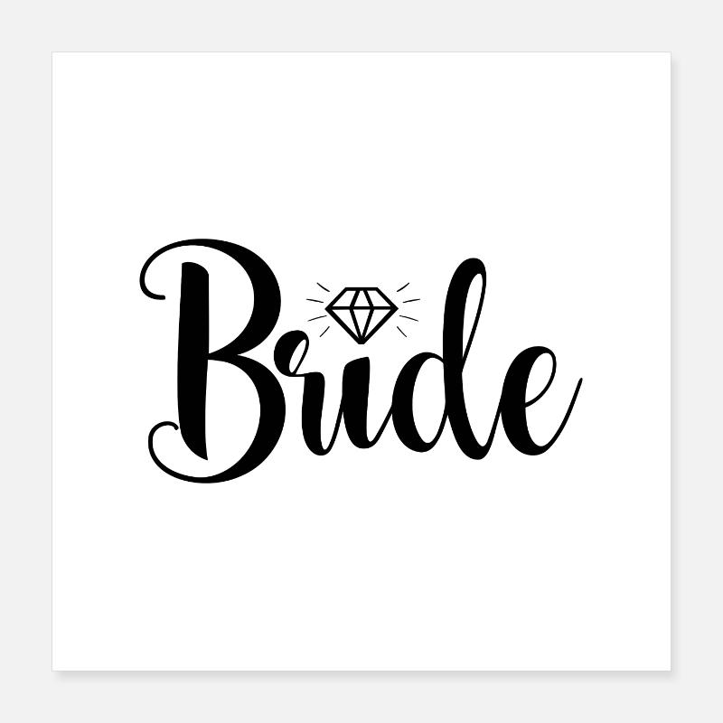 Bride - diamant Poster 40 x 40 cm