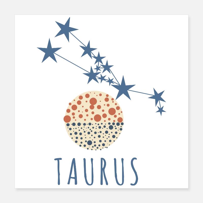 La constellation du Taureau Poster 40 x 40 cm