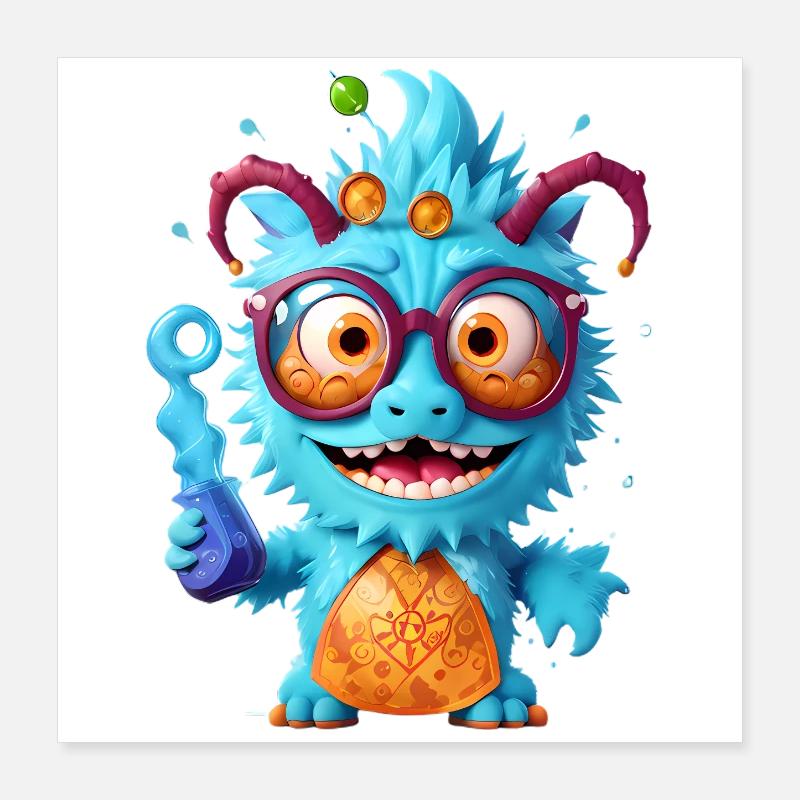 Professeur Monster Poster 40 x 40 cm