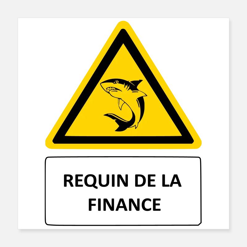 Requin de la finance Poster 40 x 40 cm