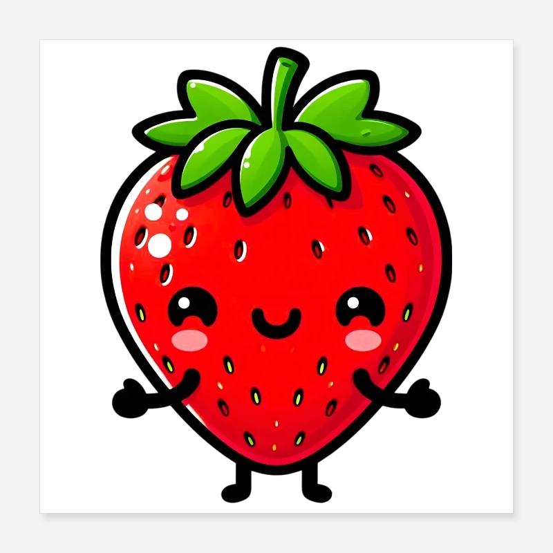 Erdbeeren Erdbeeren Poster 40x40 cm
