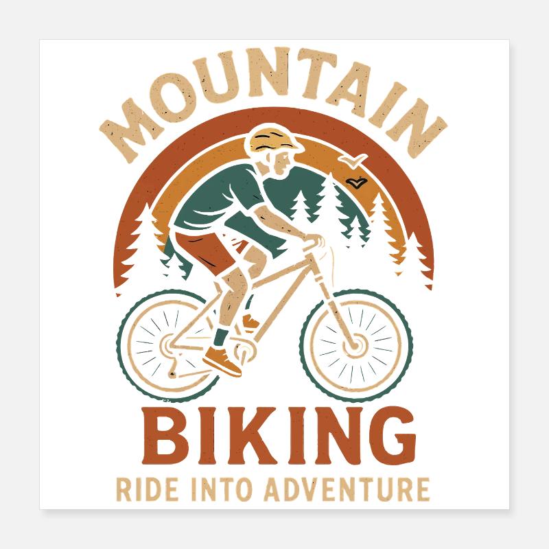 Conception d’aventure en VTT Poster 40 x 40 cm