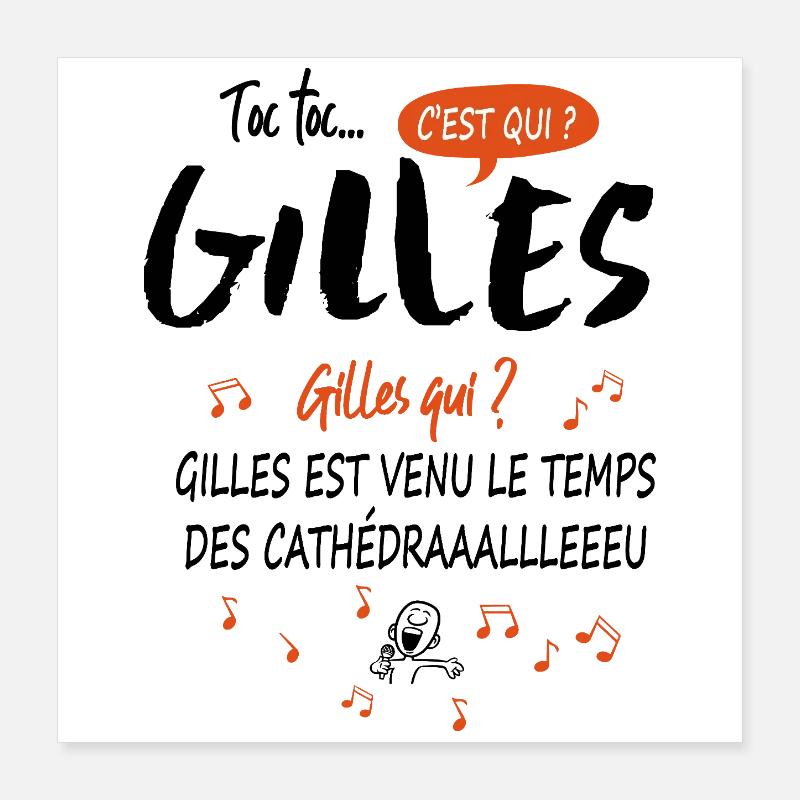 Name Gilles Geburtstag Geschenkidee Mann Poster 40x40 cm