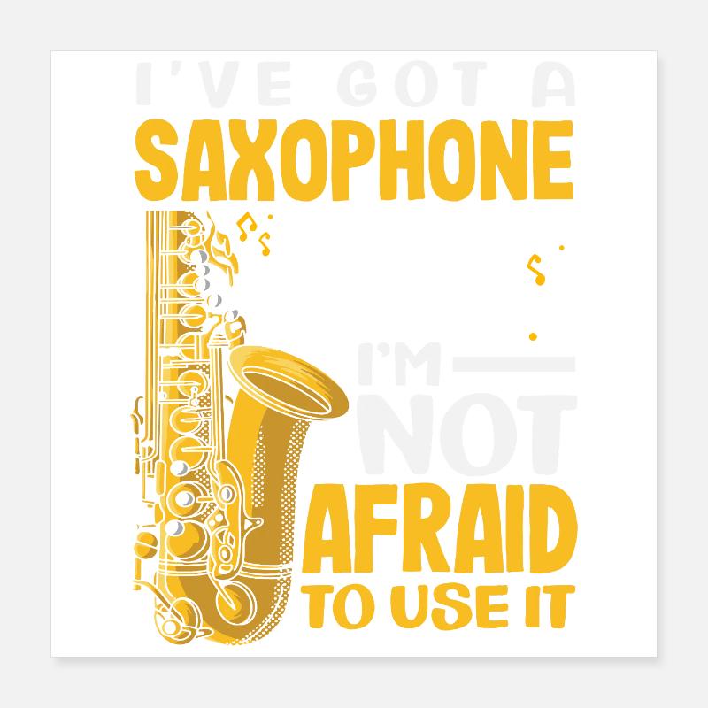Saxophone Poster 40 x 40 cm