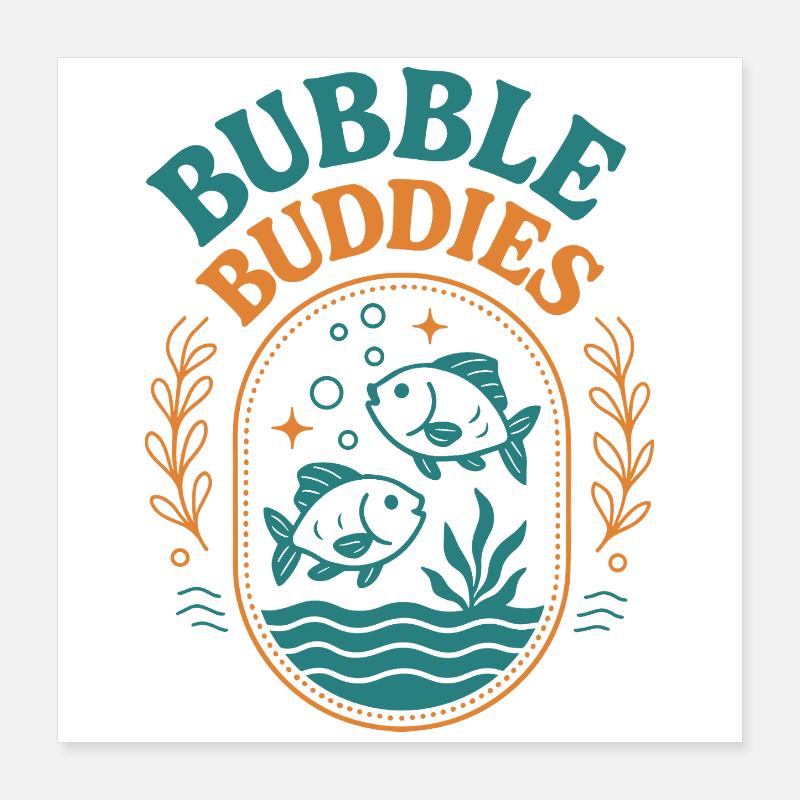 Copains bulles Poster 40 x 40 cm