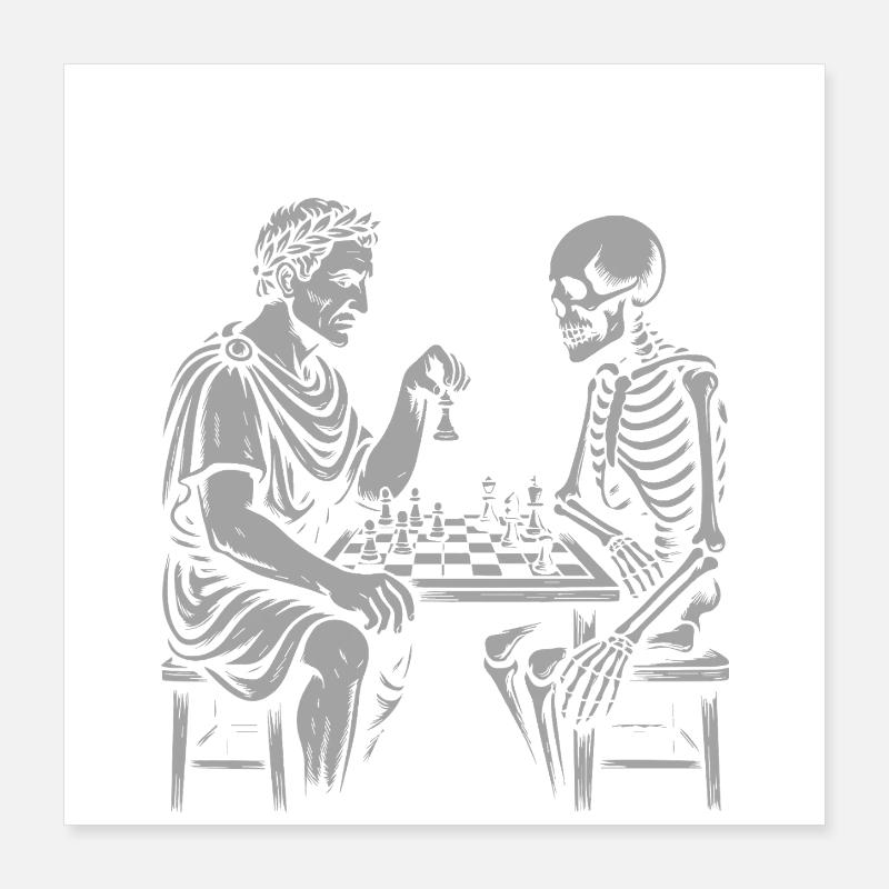 Caesar Chess Duel Poster 16" x 16" (40x40 cm)