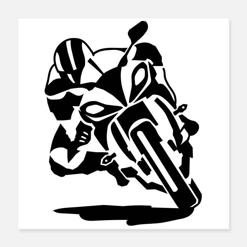 Motorrad Poster 40x40 cm
