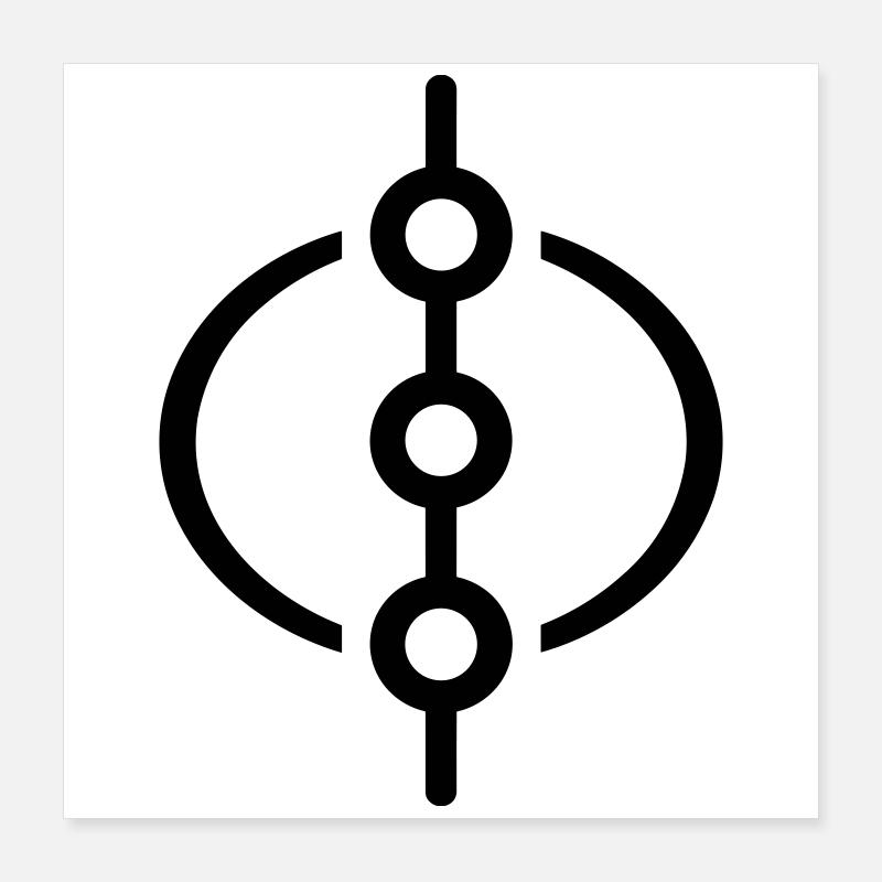 Schwerkraft Poster 40x40 cm