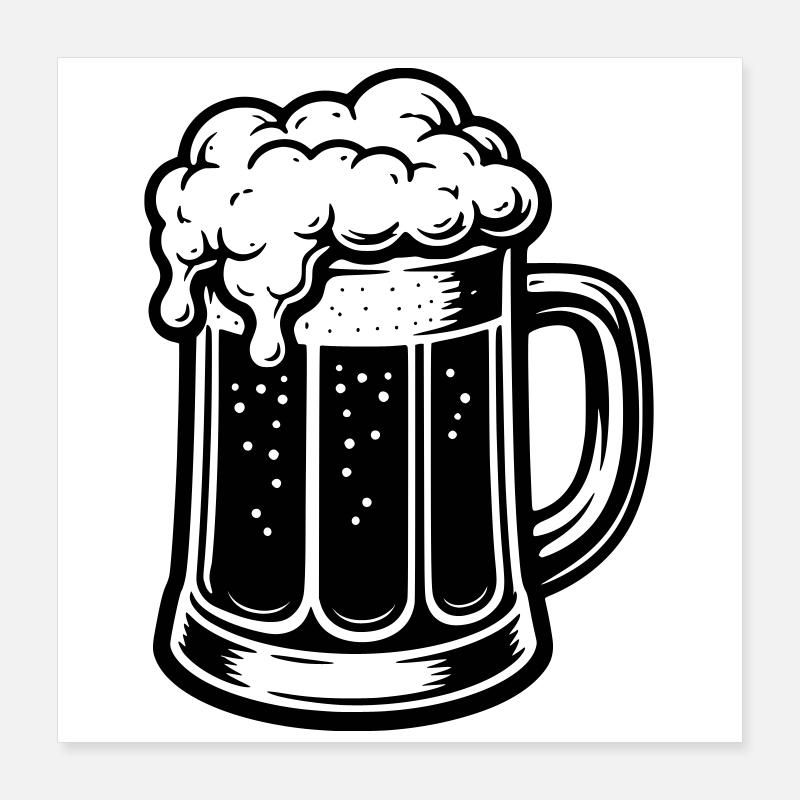 Pierre de bière Poster 40 x 40 cm