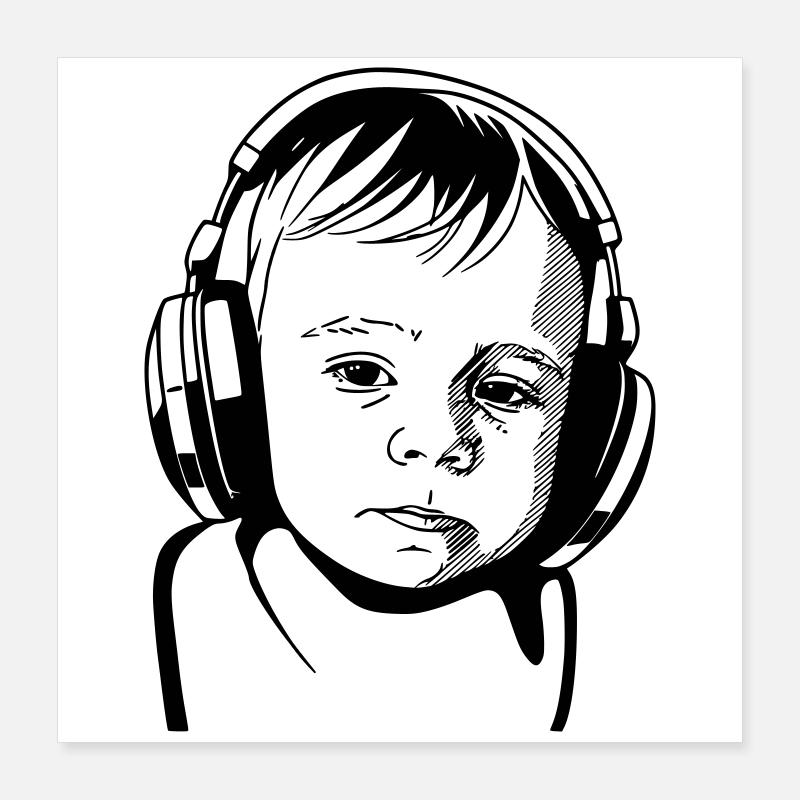 Production musicale de bébé nouvelle génération Poster 40 x 40 cm