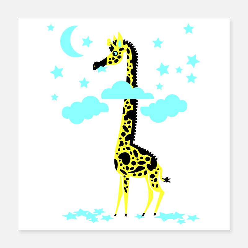 sternenfresser giraffe Poster 16" x 16" (40x40 cm)