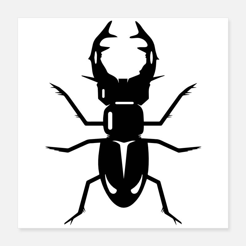 A stag beetle Poster 16" x 16" (40x40 cm)