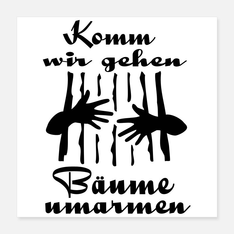 Bäume Umarmen Poster 40x40 cm
