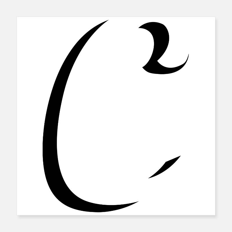 Letter C, Name, der Buchstabe C Poster 40x40 cm