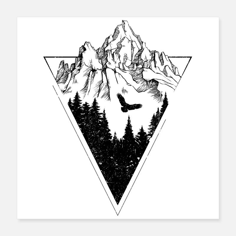 Mountain Poster 16" x 16" (40x40 cm)