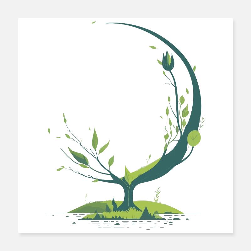 Delicate plants Poster 16" x 16" (40x40 cm)