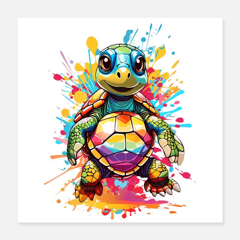Turtle Poster 16" x 16" (40x40 cm)