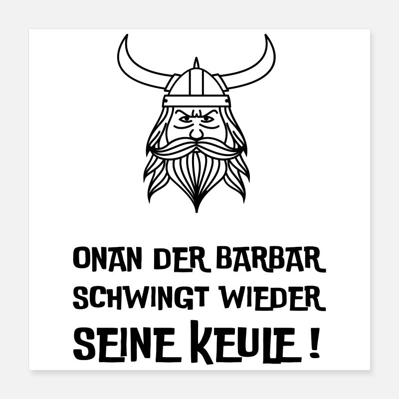 Onan der Barbar Poster 40x40 cm