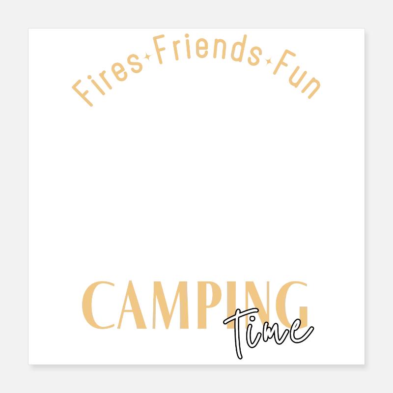 Campingzeit Poster 40x40 cm