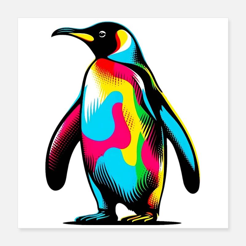 Pinguin Poster 40x40 cm