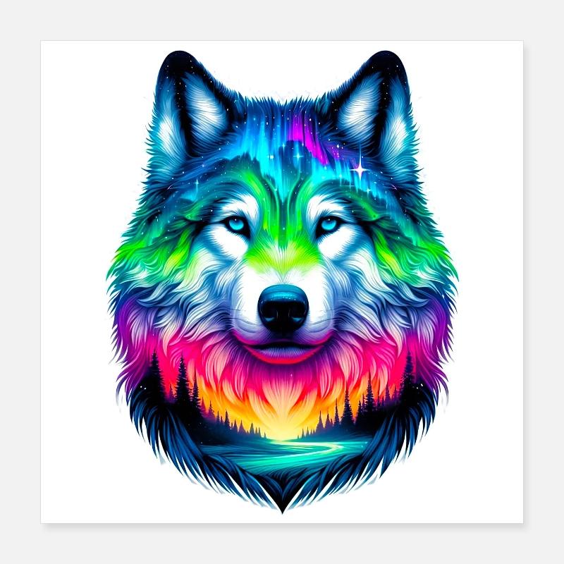 Wolf Poster 40x40 cm