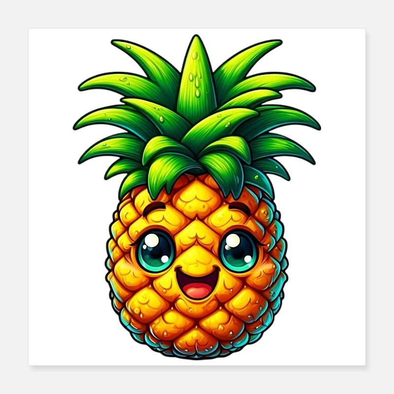 Pineapple Poster 16" x 16" (40x40 cm)