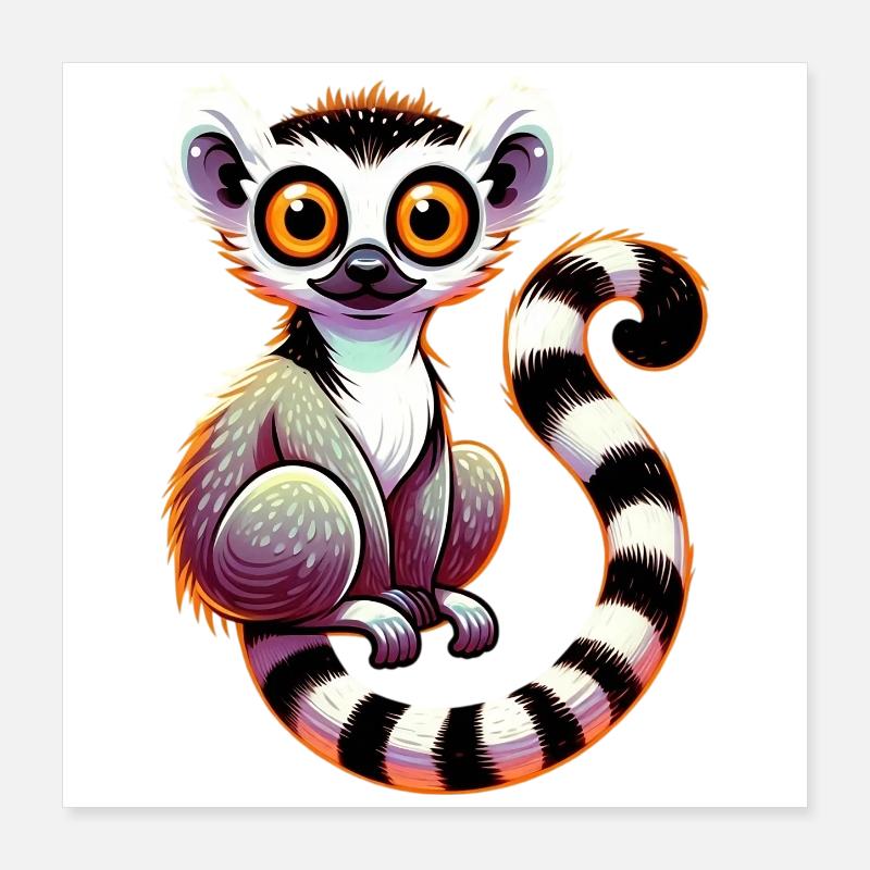 Lemur Poster 40x40 cm