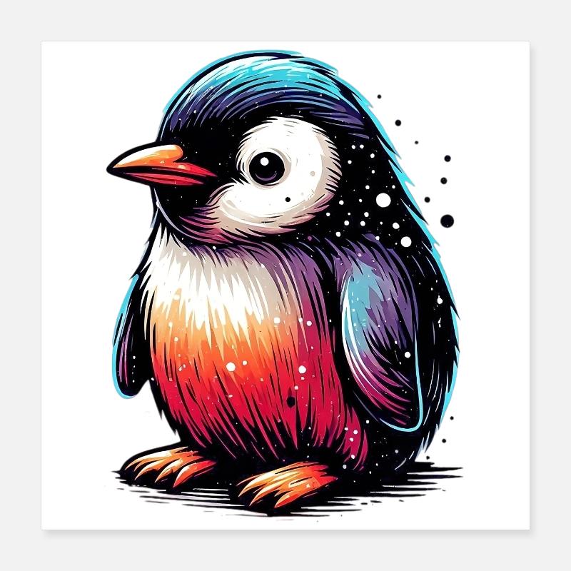 Penguin Poster 16" x 16" (40x40 cm)