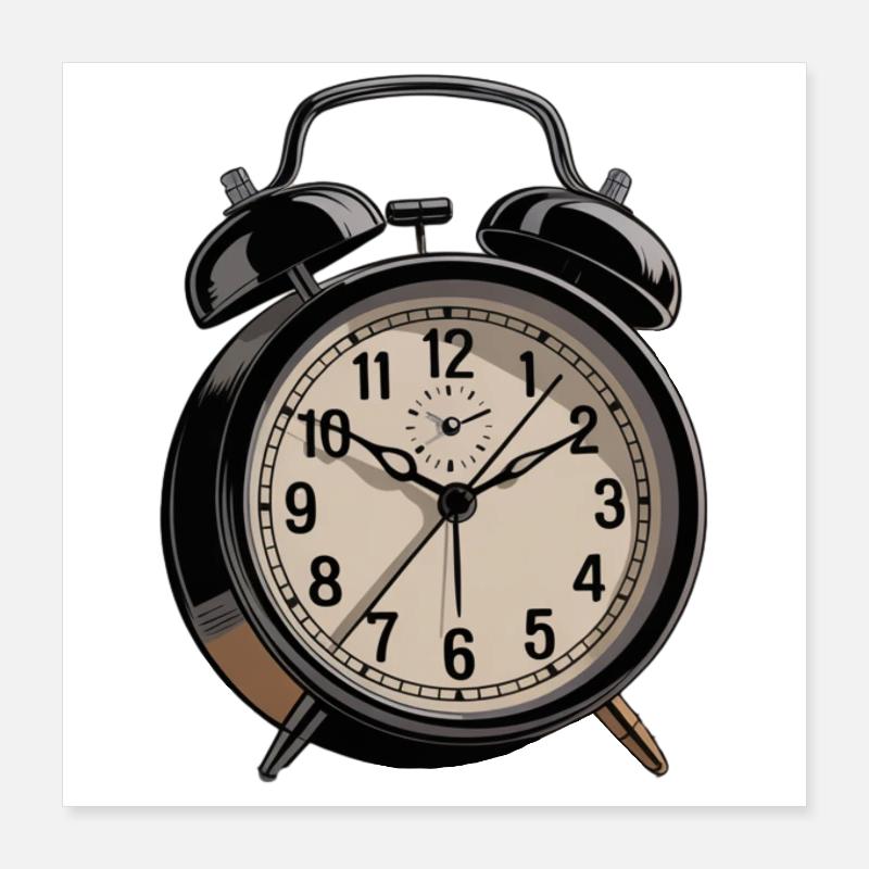 Wecker Poster 40x40 cm