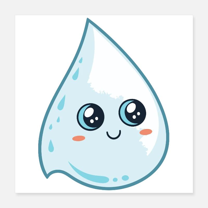 Luminous Kawaii Drop Poster 16" x 16" (40x40 cm)