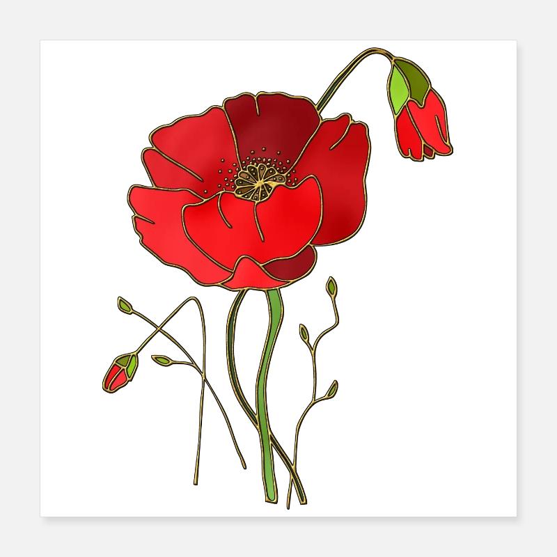 Fleur Poster 40 x 40 cm