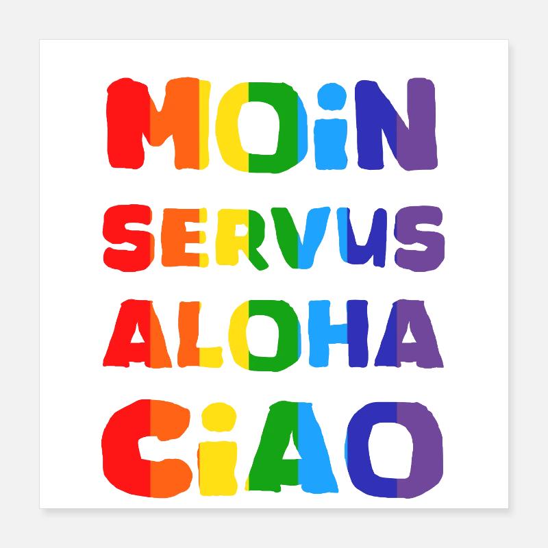 Rainbow Greetings Collection Poster 16" x 16" (40x40 cm)