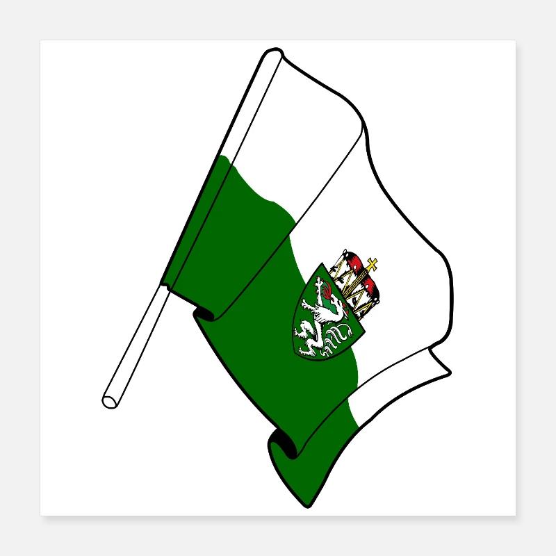 Styria Flag Poster 16" x 16" (40x40 cm)