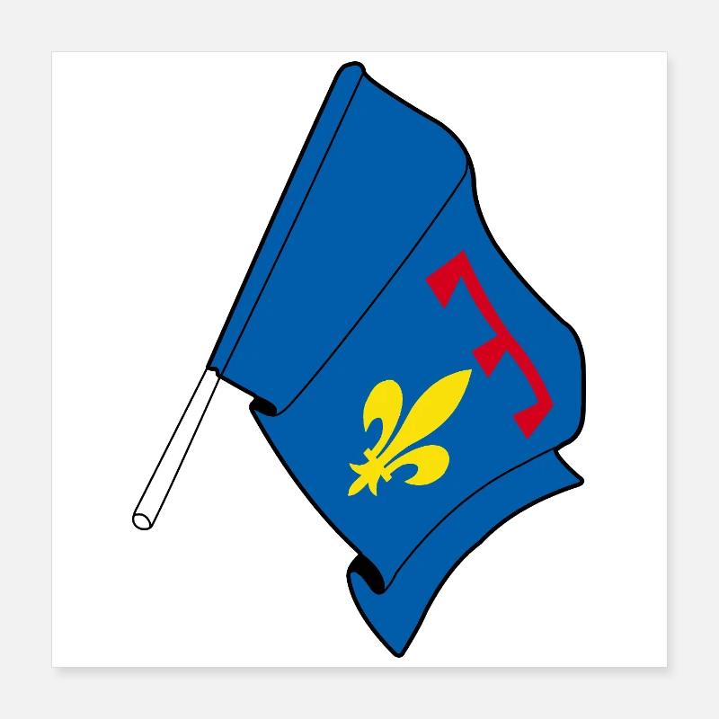 Provence Flag Poster 16" x 16" (40x40 cm)