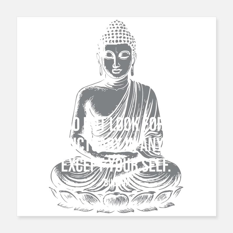 Conception de citations du Bouddha pour l’auto-sanctuaire Poster 40 x 40 cm