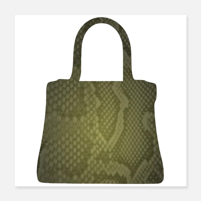 Fourre-tout en peau de serpent olive Poster 40 x 40 cm