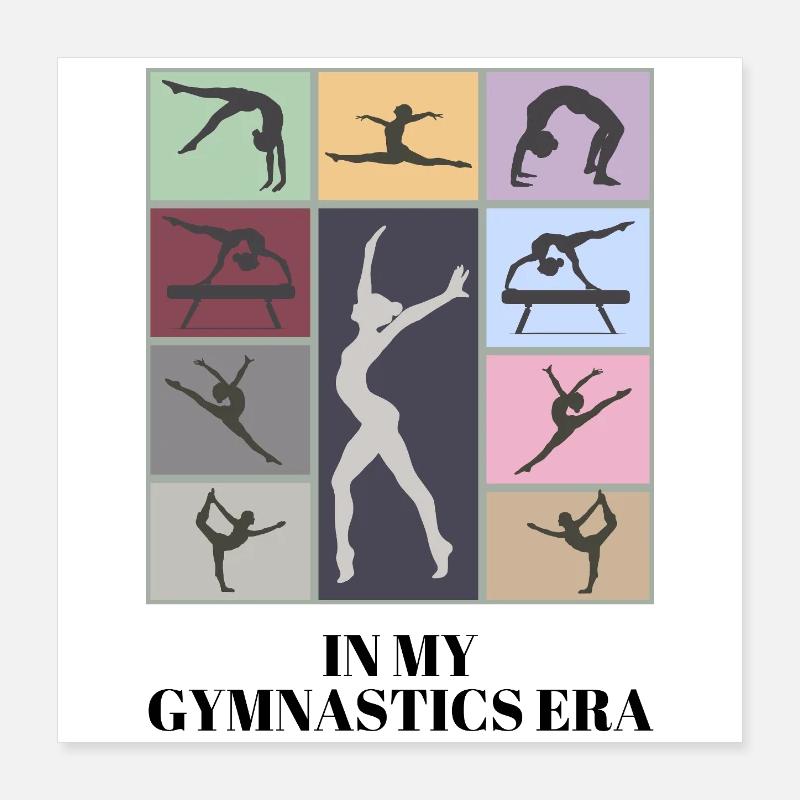 À mon époque de gymnastique Poster 40 x 40 cm