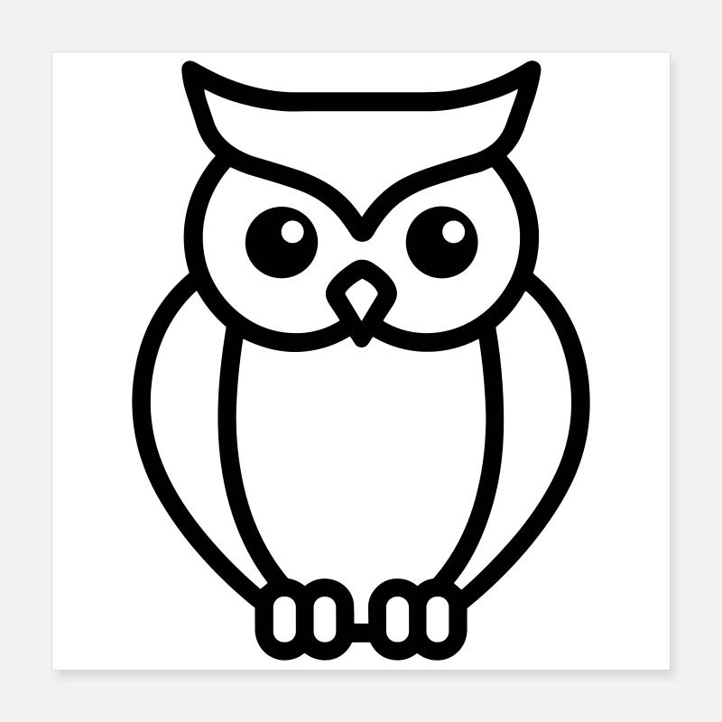 Eule Poster 40x40 cm