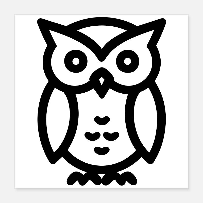 hibou Poster 40 x 40 cm