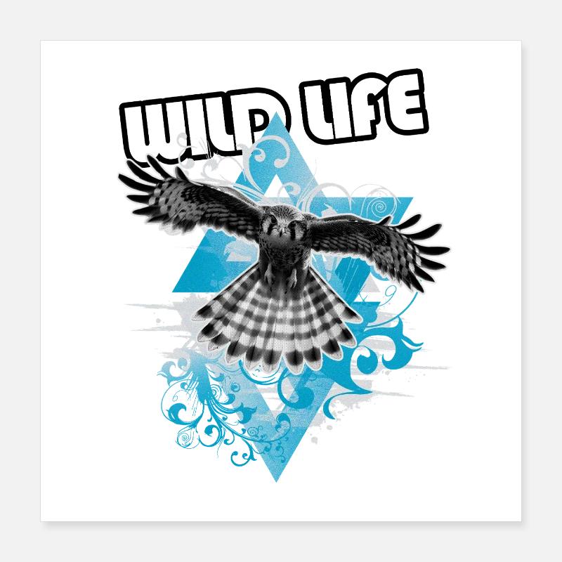 Aigle Libre et Graphique Poster 40 x 40 cm